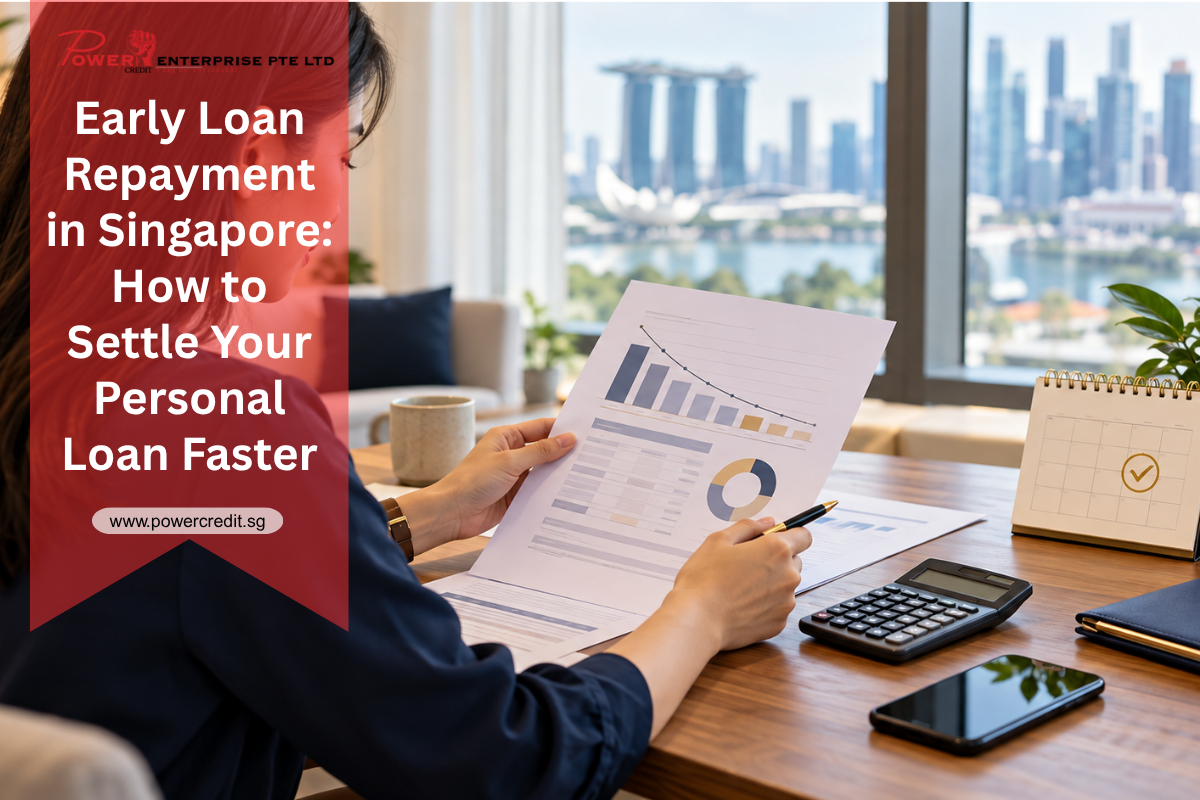 Borrower reviewing an early loan repayment settlement amount in Singapore.